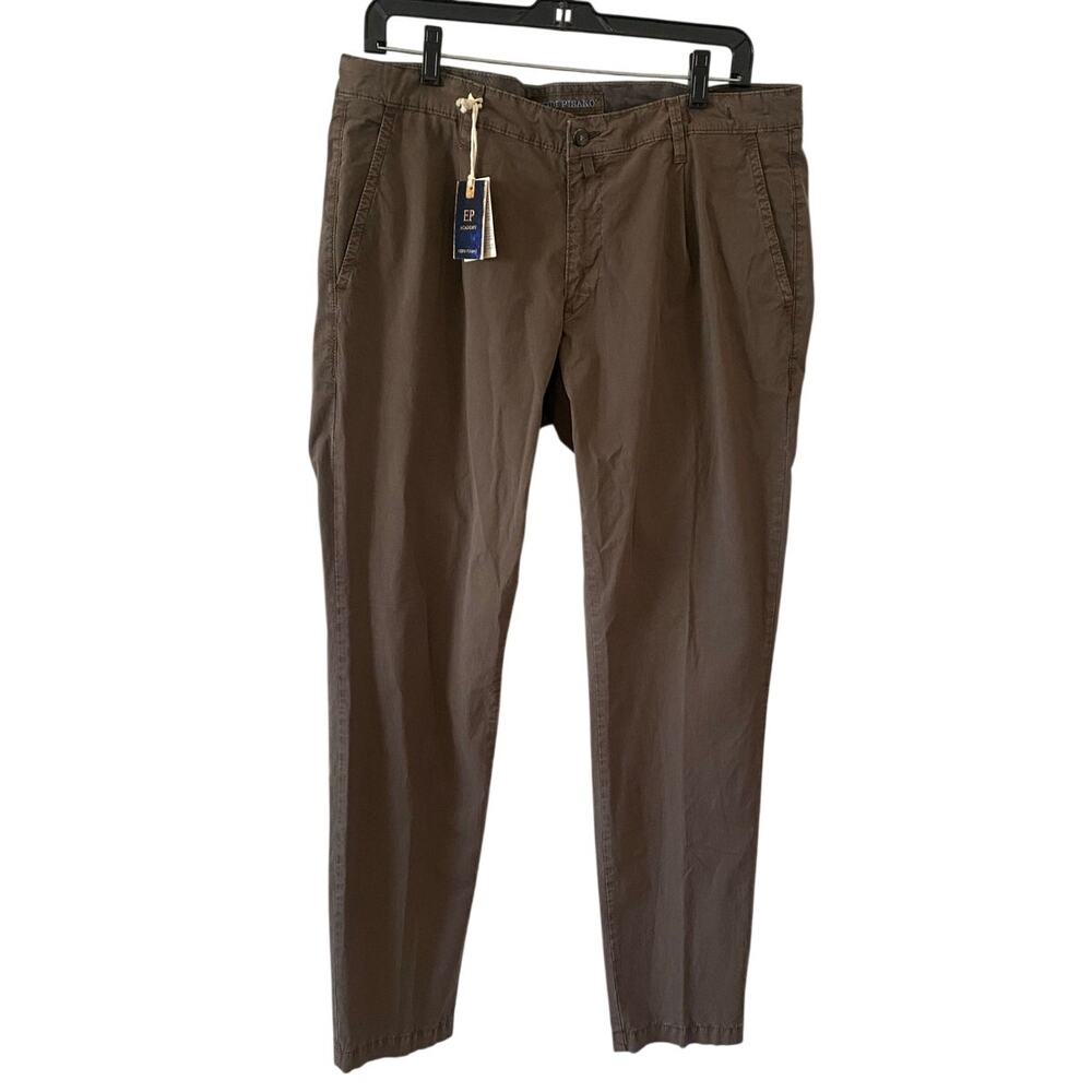 EREDI PISANO NEW W/TAGS Roma Chino Pants Chocolate Brown Madein Italy Size 36x32